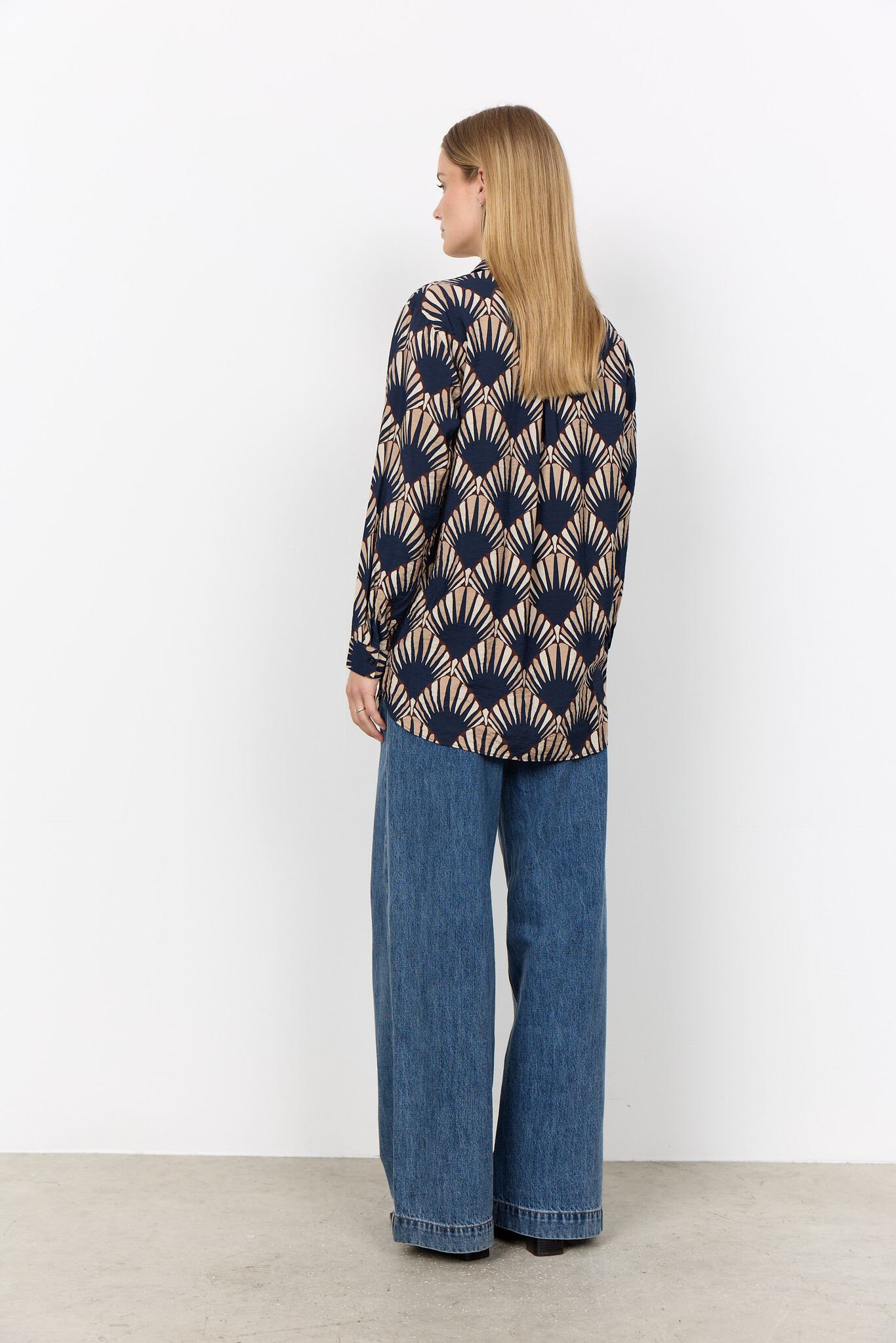 Soyaconcept Bluse AOP Halin 2 - Navy Combi