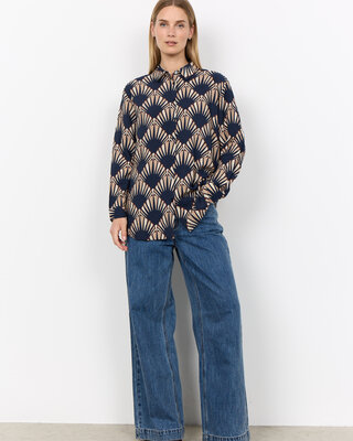 Soyaconcept Blouse AOP Halin 2 - Navy Combi