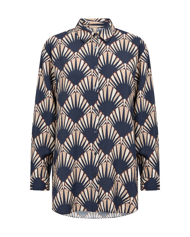 Soyaconcept Bluse AOP Halin 2 - Navy Combi