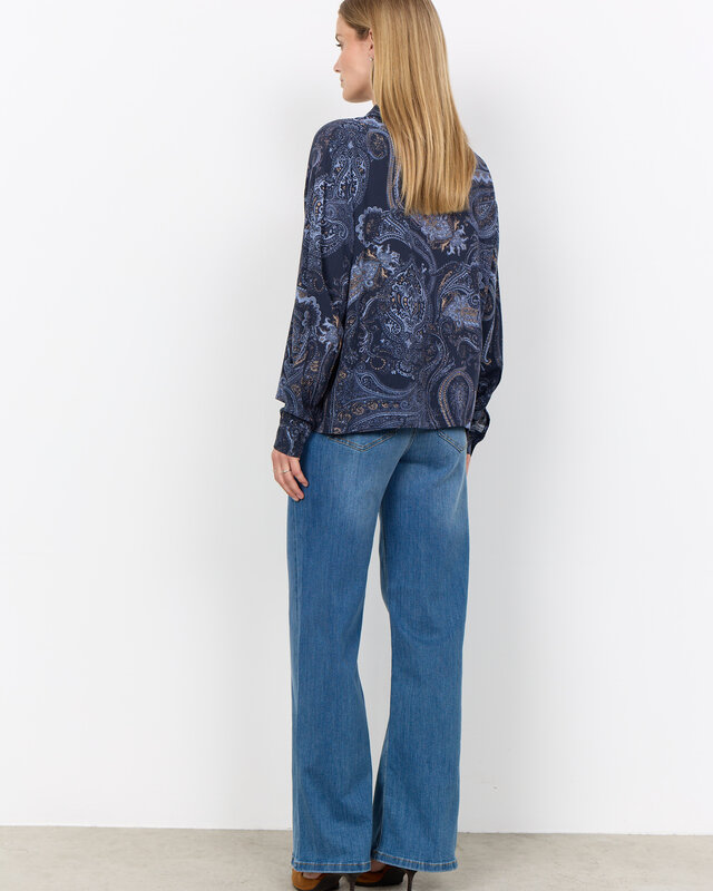 Soyaconcept Bluse Halna AOP 1 - Navy Combi