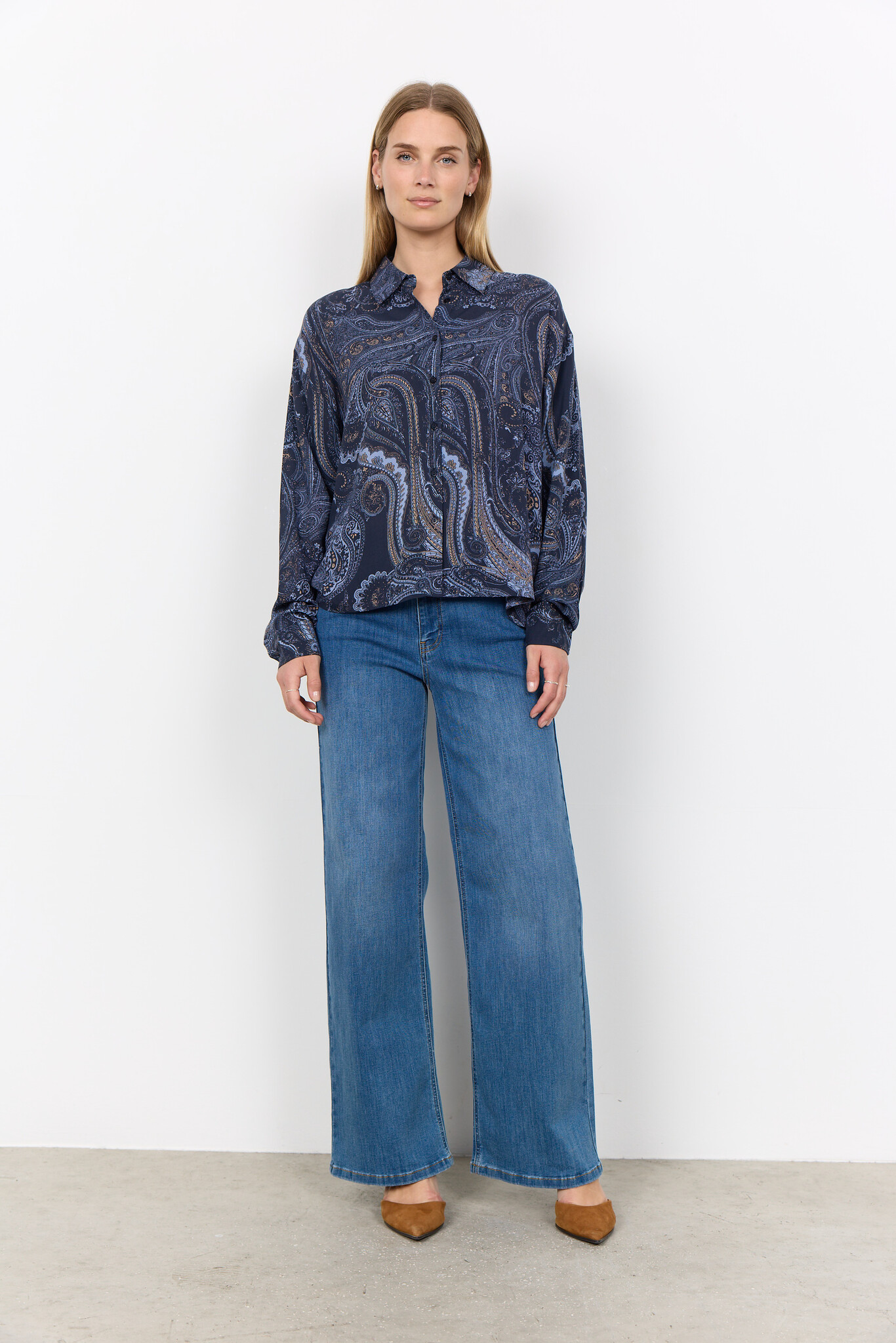 Soyaconcept Bluse Halna AOP 1 - Navy Combi
