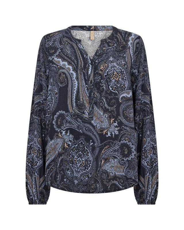 Soyaconcept Bluse AOP Halna 2 - Navy Combi