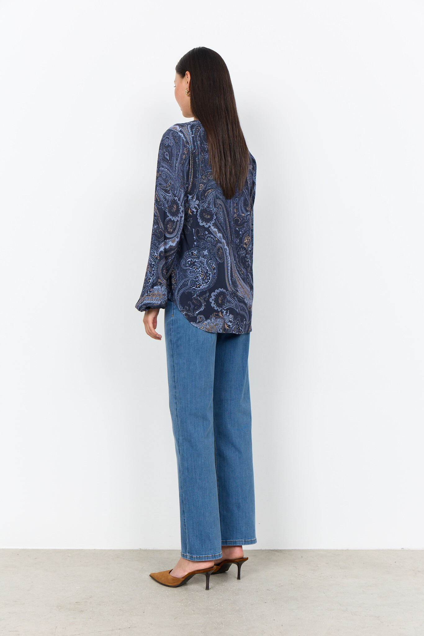 Soyaconcept Bluse AOP Halna 2 - Navy Combi