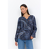Bluse AOP Halna 2 - Navy Combi