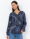 Soyaconcept Bluse AOP Halna 2 - Navy Combi