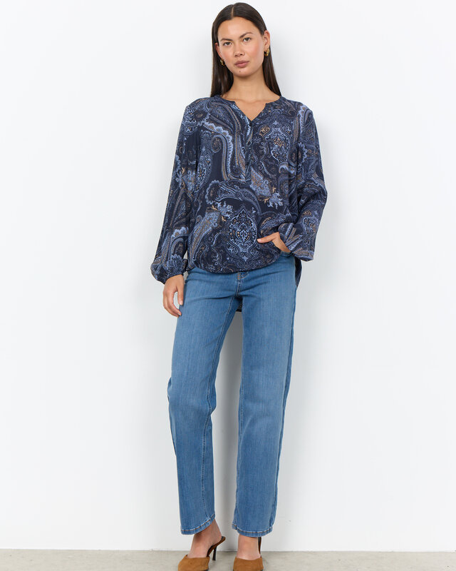 Soyaconcept Blouse AOP Halna 2 - Navy Combi