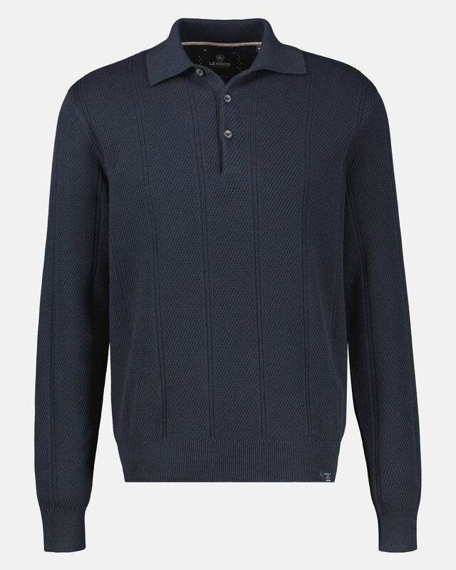 Lerros Poloshirt Verticale Strepen - Classic Navy