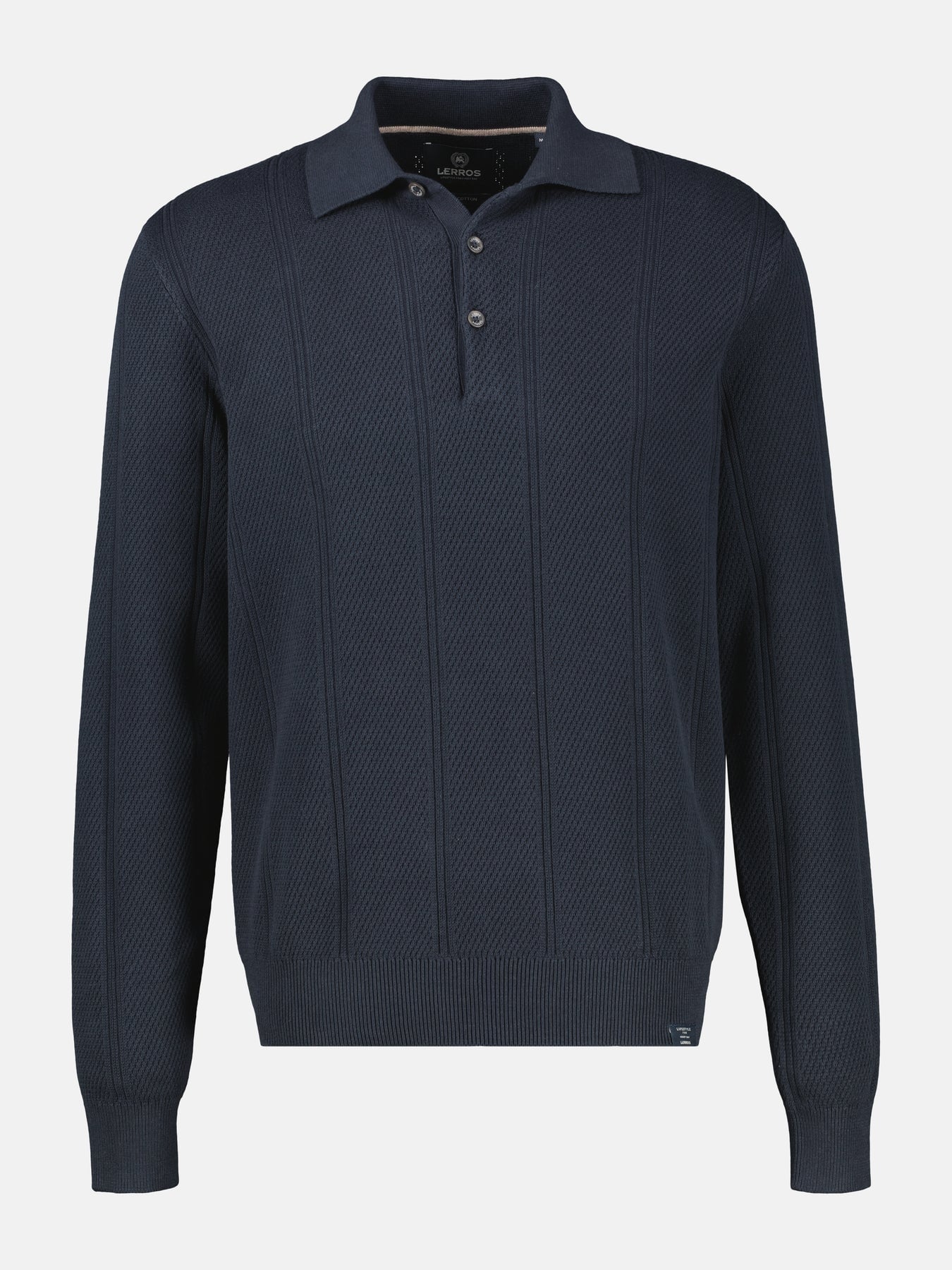 Lerros Poloshirt Vertical Stripe - Classic Navy