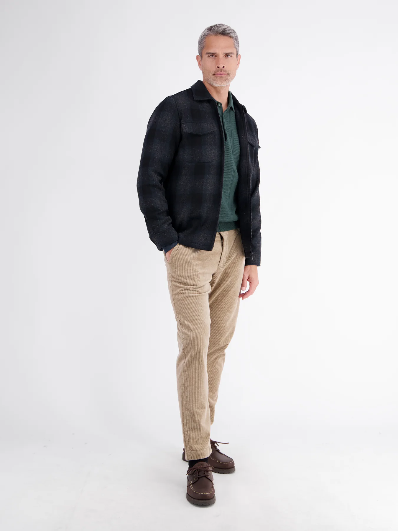 Lerros Poloshirt Verticale Strepen - Cedar Green