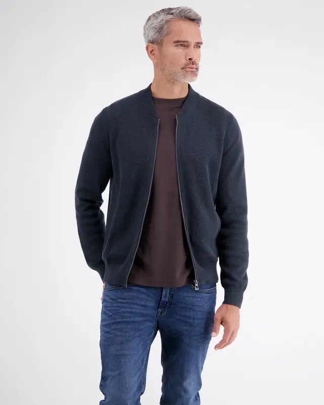 Lerros Cardigan mit Zipper - Classic Navy