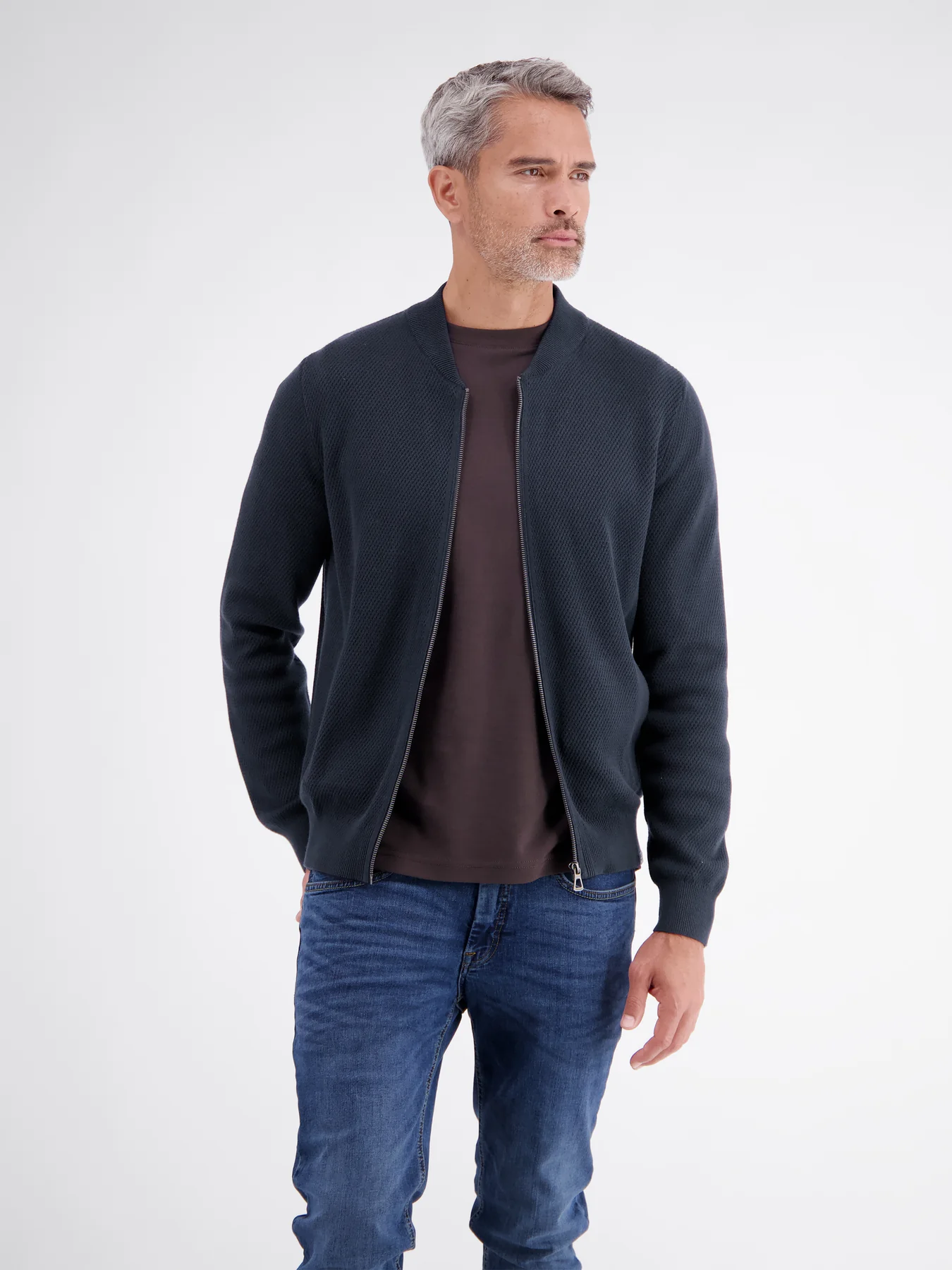 Lerros Cardigan mit Zipper - Classic Navy