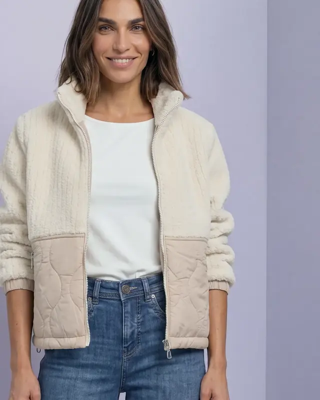 Street One Teddy Jacket Softshell Details - Soft Fawn Beige