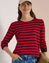 Cecil Pullover mit Streifen - Eggplant Red