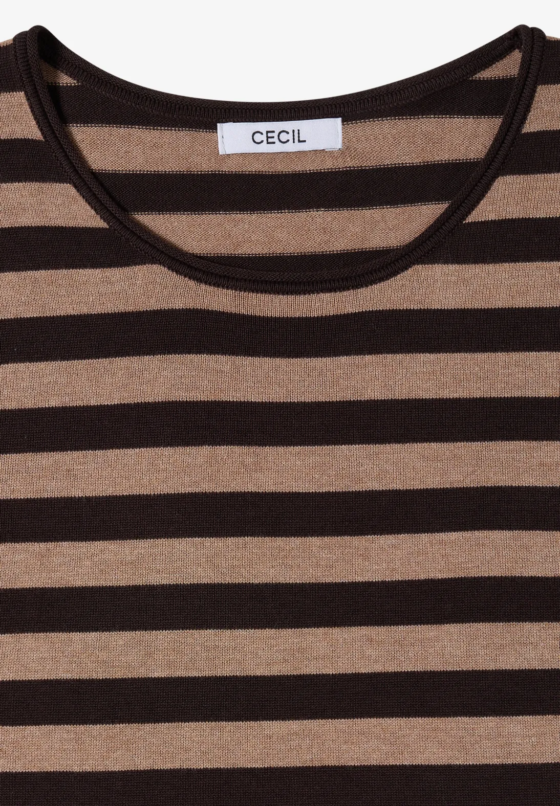 Cecil Trui met Strepen - Truffle Brown