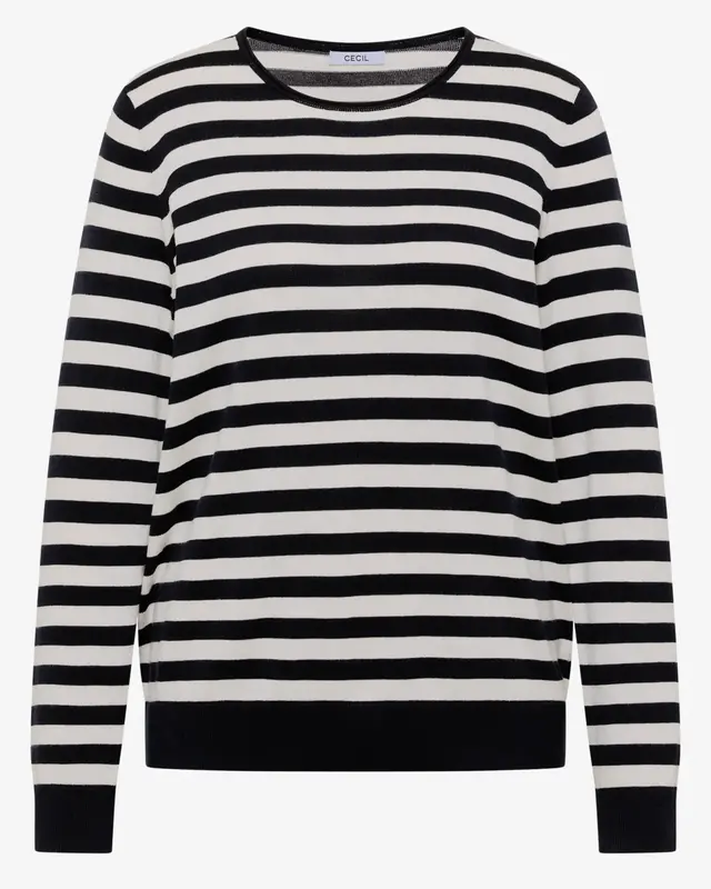Cecil Trui met Strepen - Urban Dark Blue