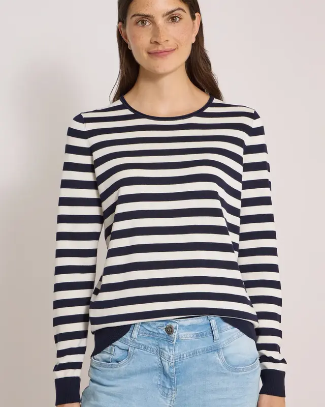 Cecil Trui met Strepen - Urban Dark Blue