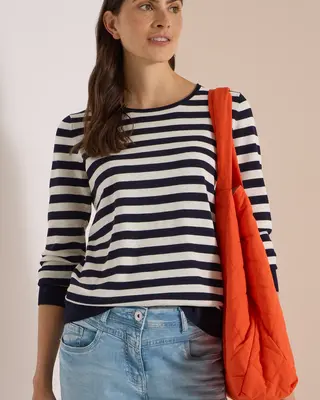 Cecil Trui met Strepen - Urban Dark Blue