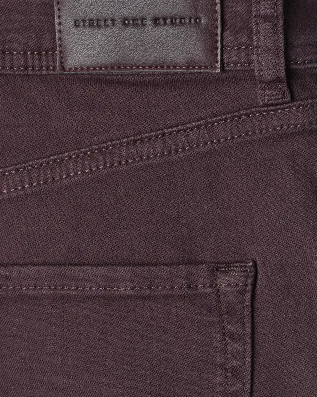 Street One Studio Barrel Jeans Cleo - Burgundi Color Washed