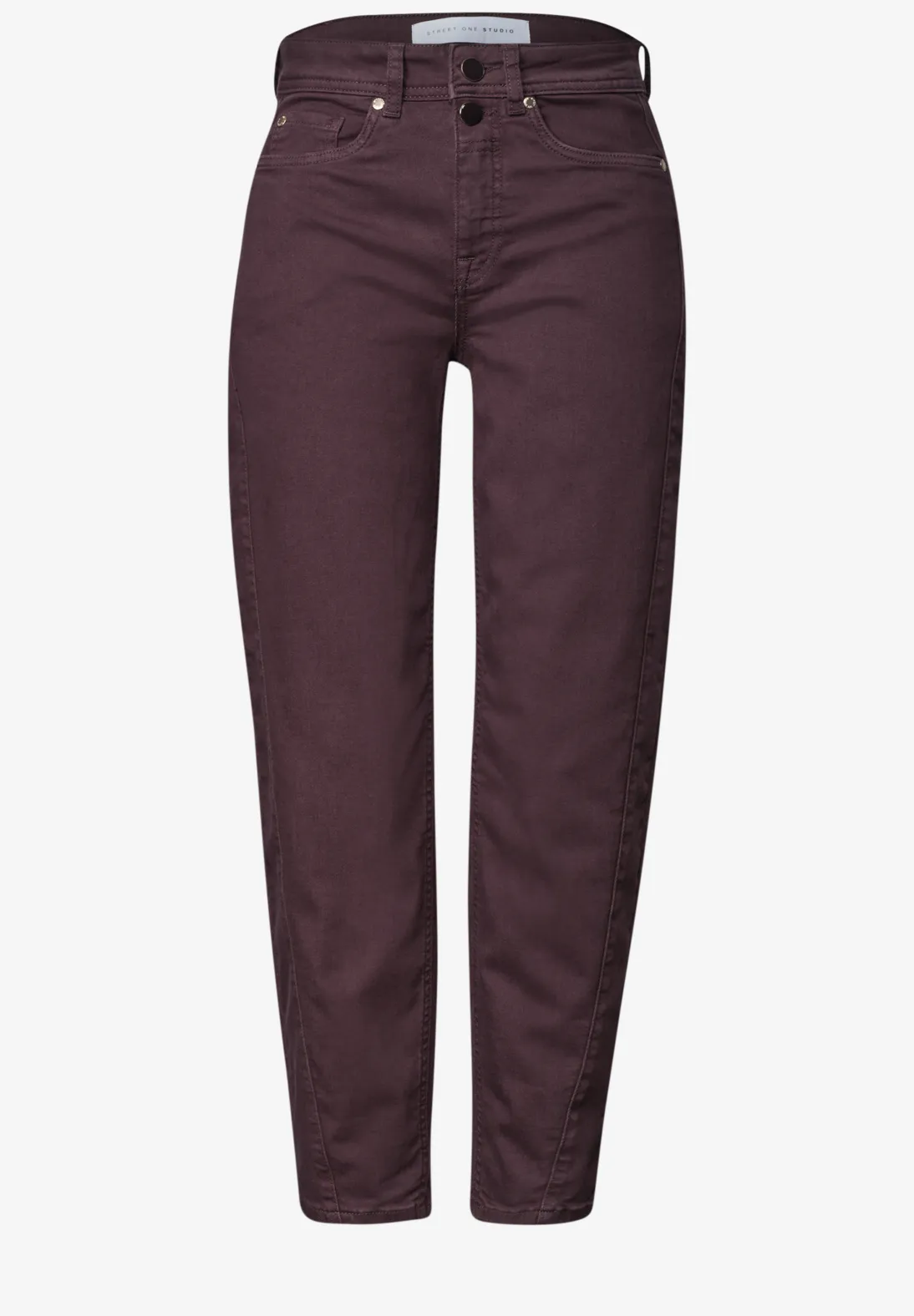Street One Studio Barrel Jeans Cleo - Burgundi Color Washed
