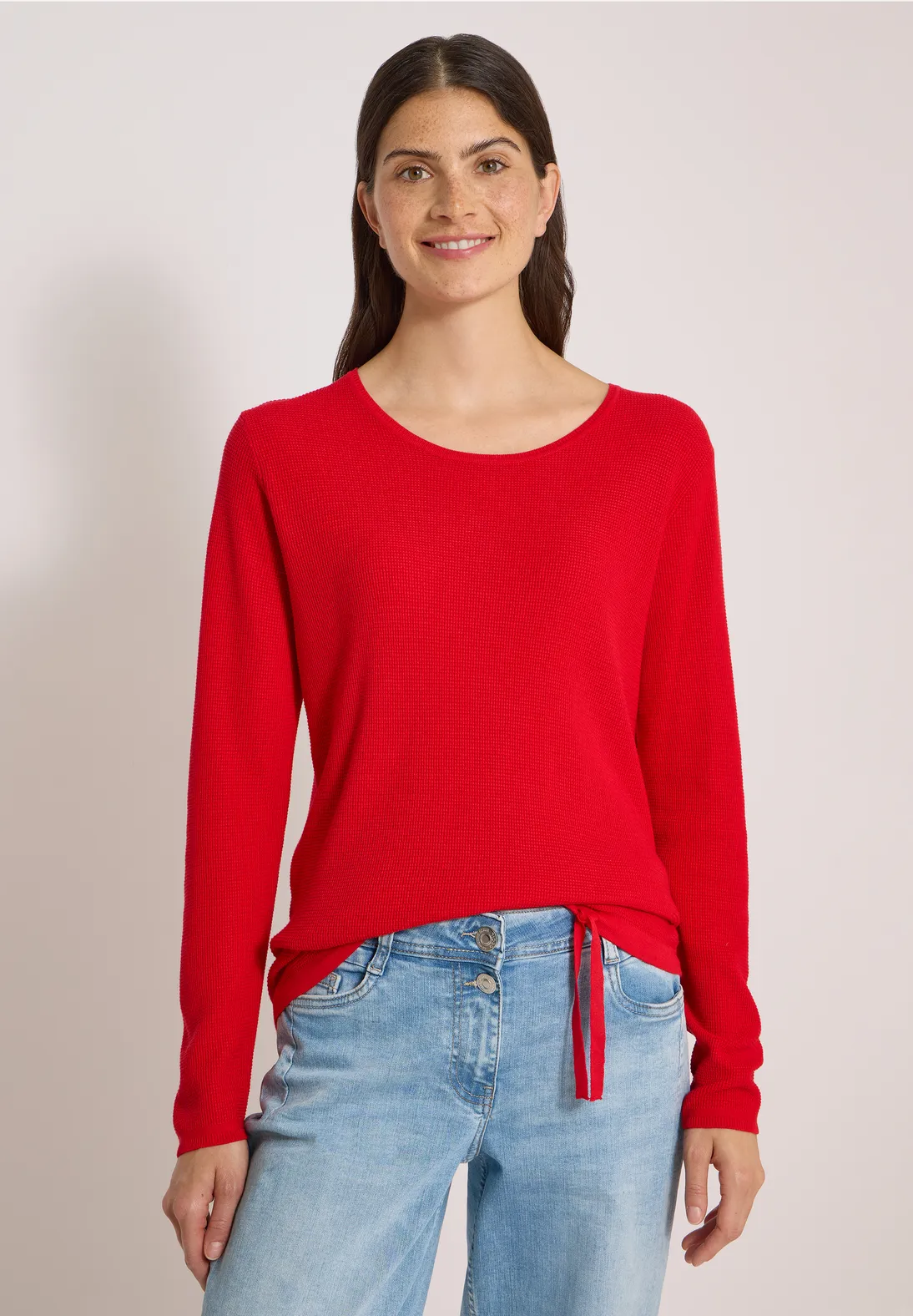 Cecil Trui met Structuur - Flame Red