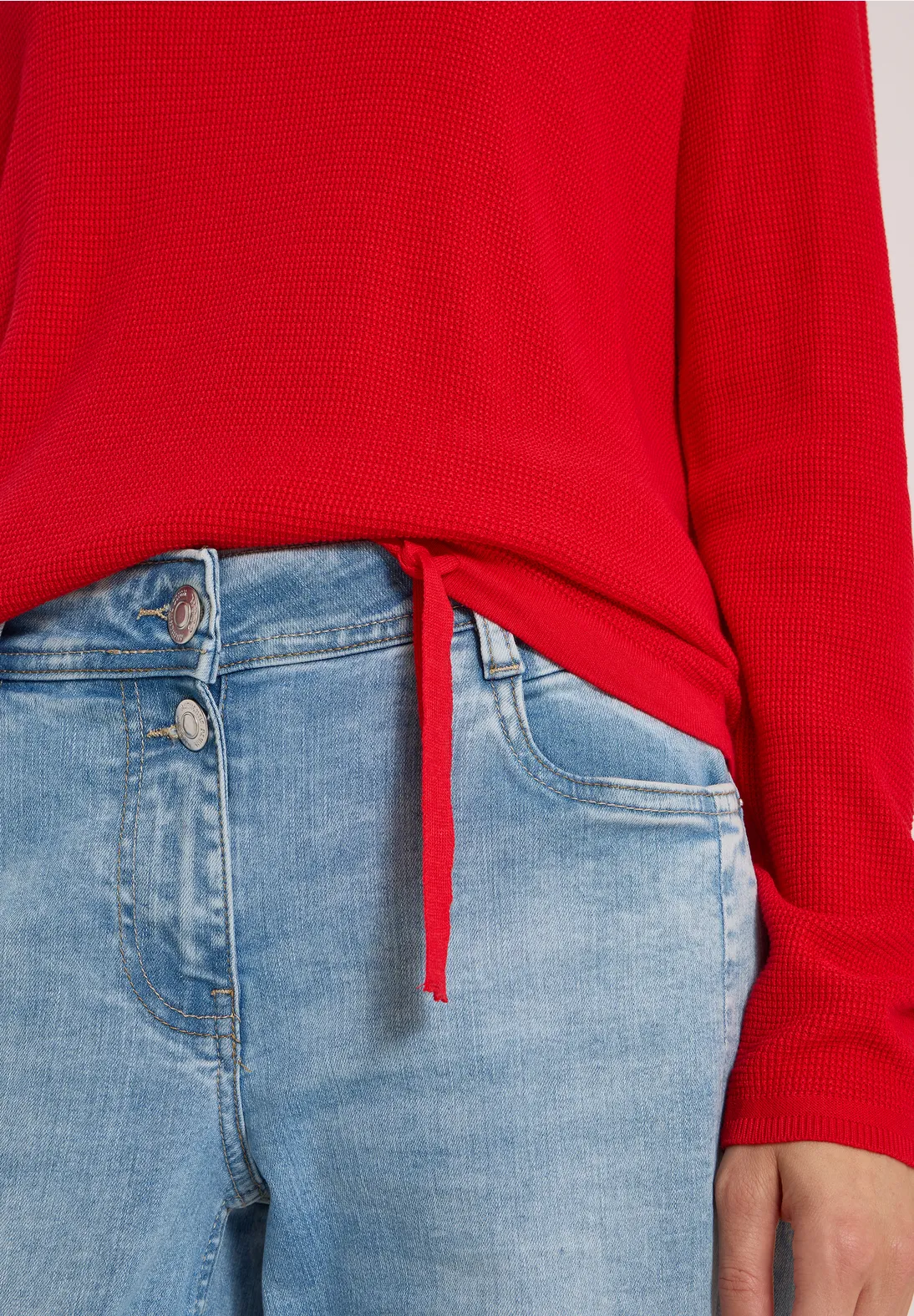 Cecil Trui met Structuur - Flame Red