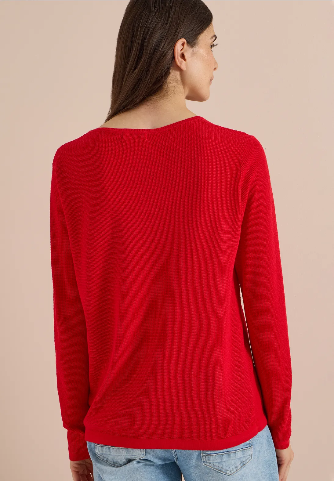 Cecil Struktur Pullover - Flame Red