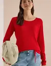 Cecil Trui met Structuur - Flame Red