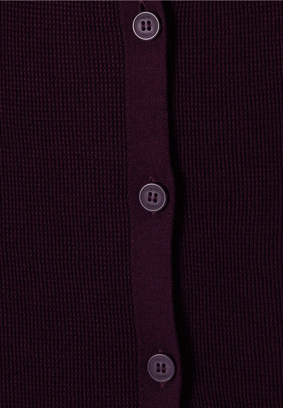 Cecil Structured Cardigan - Eggplant Red