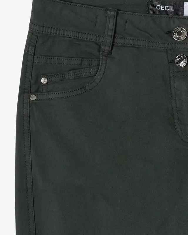 Cecil Casual Fit Barrel Pants Scarlett - Faded Olive