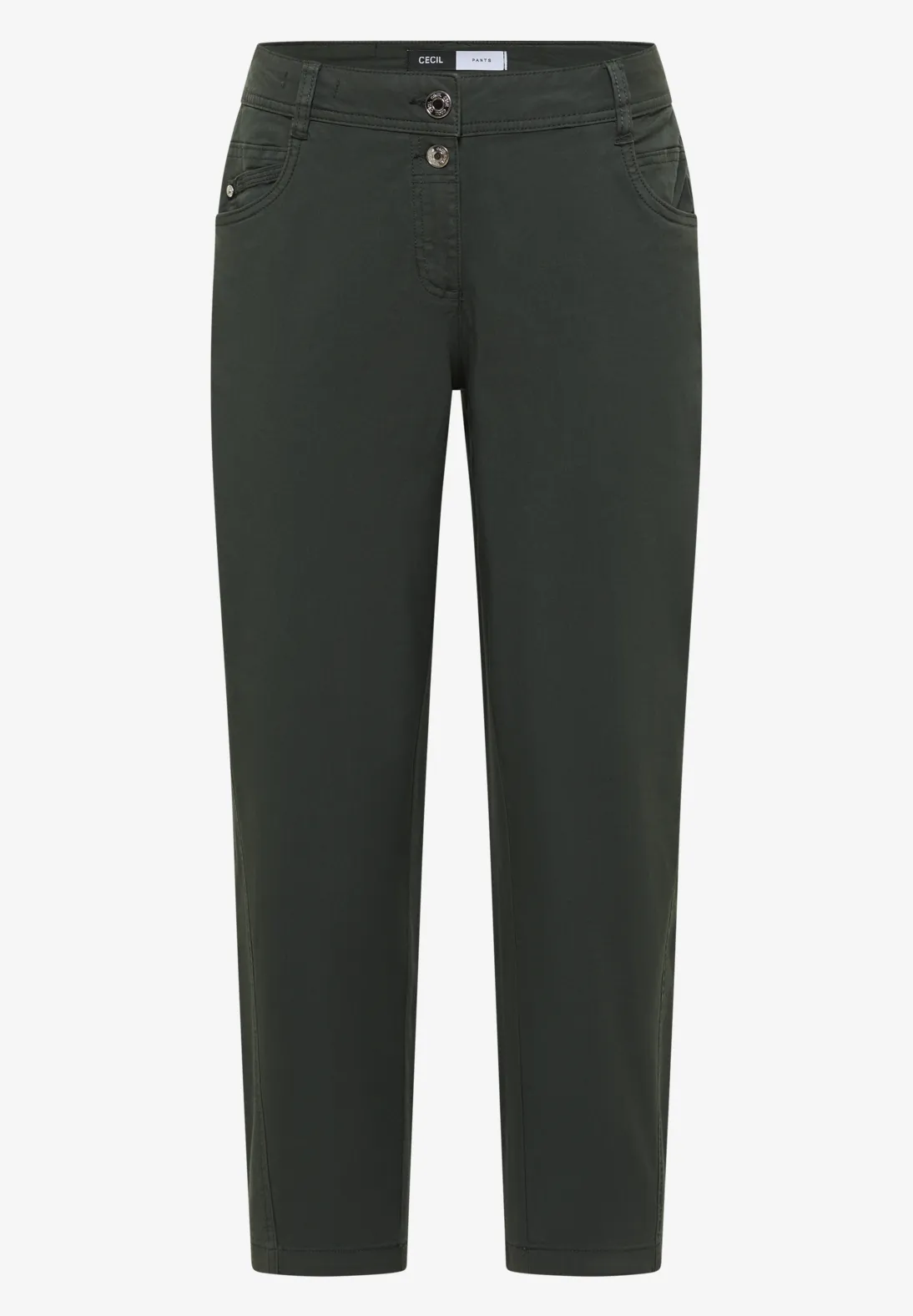 Cecil Casual Fit Barrel Hose Scarlett - Faded Olive