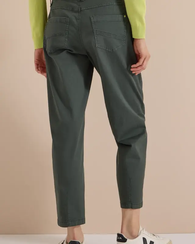 Cecil Casual Fit Barrel Broek Scarlett - Faded Olive