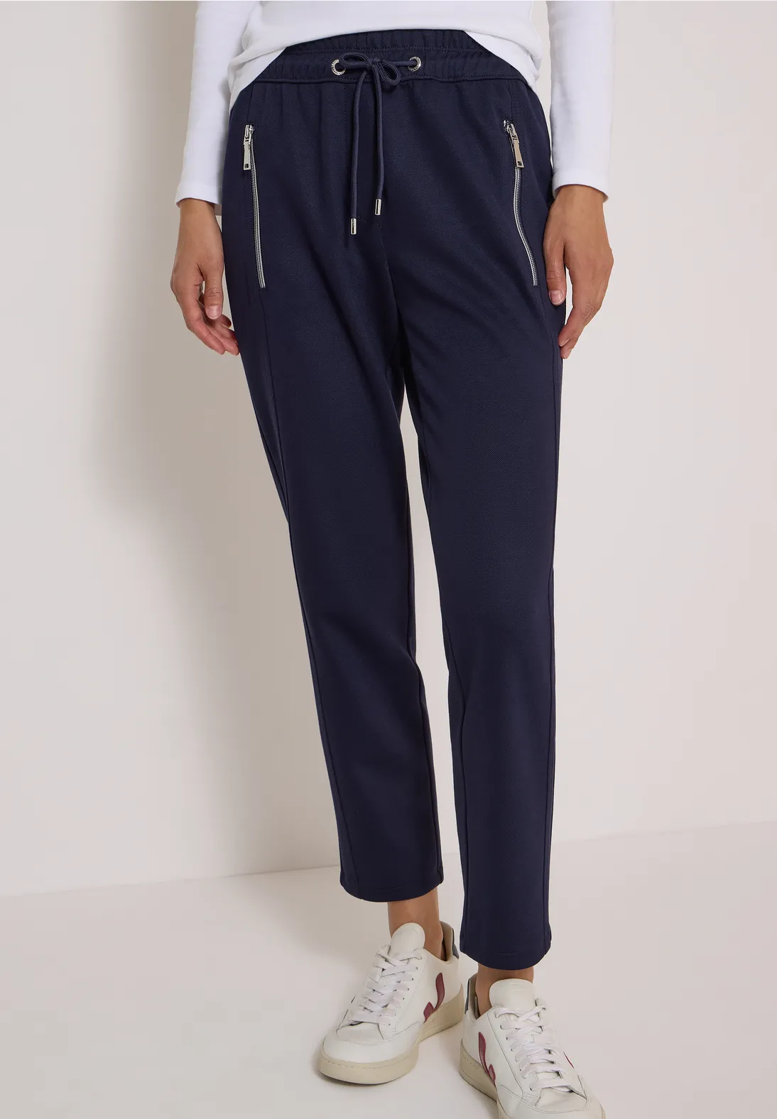 Cecil Casual Fit Pants Tracey - Urban Dark Blue