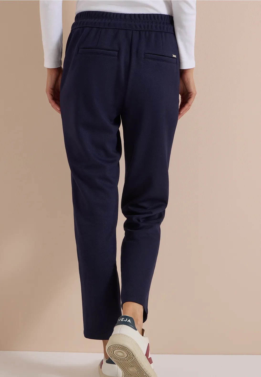 Cecil Casual Fit Pants Tracey - Urban Dark Blue