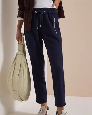 Cecil Casual Fit Pants Tracey - Urban Dark Blue