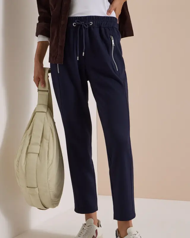 Cecil Casual Fit Pants Tracey - Urban Dark Blue