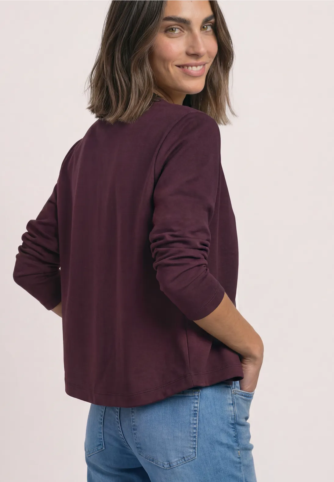 Street One Jacke mit Zierknöpfen - Rustic Rouge