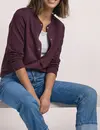 Street One Jacke mit Zierknöpfen - Rustic Rouge