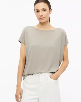 S. Oliver Soepel Vallend Jersey Shirt - Beige