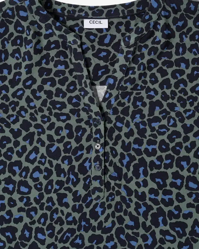 Cecil 3/4-Mouw Tuniek - Dried Olive Green