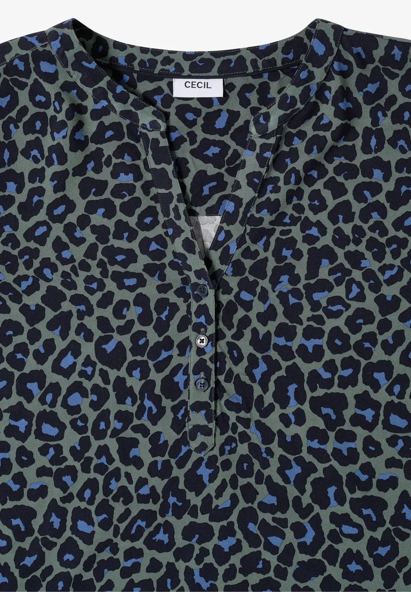 Cecil 3/4-Sleeve Tunic - Dried Olive Green