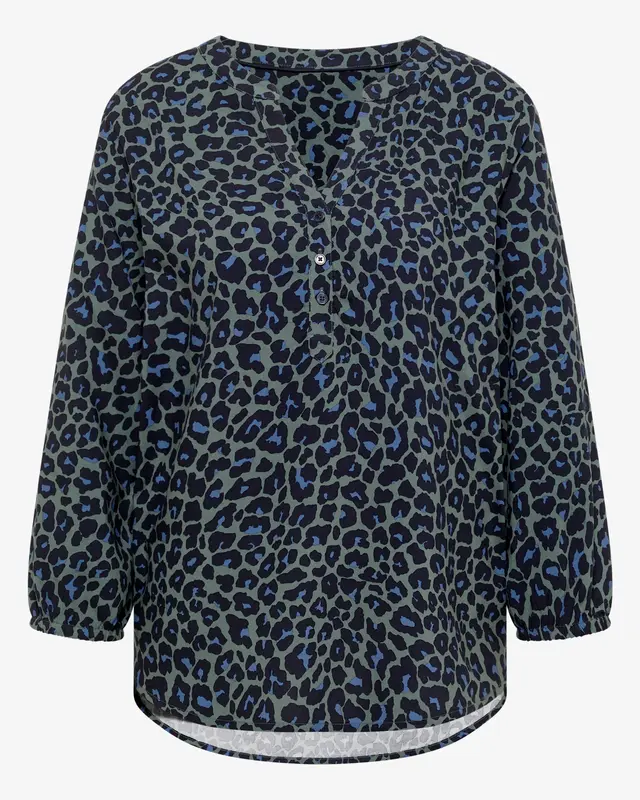 Cecil 3/4-Sleeve Tunic - Dried Olive Green
