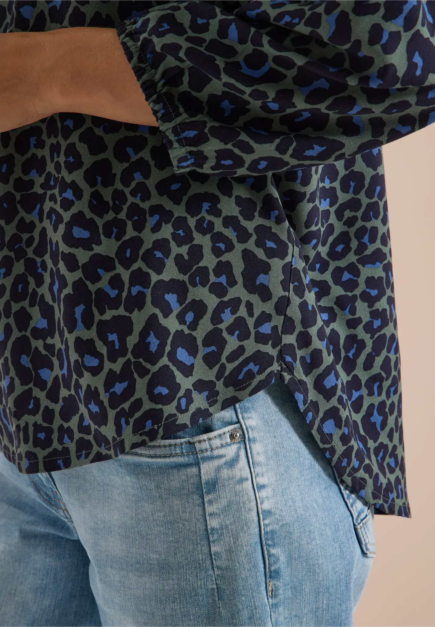 Cecil 3/4-Sleeve Tunic - Dried Olive Green