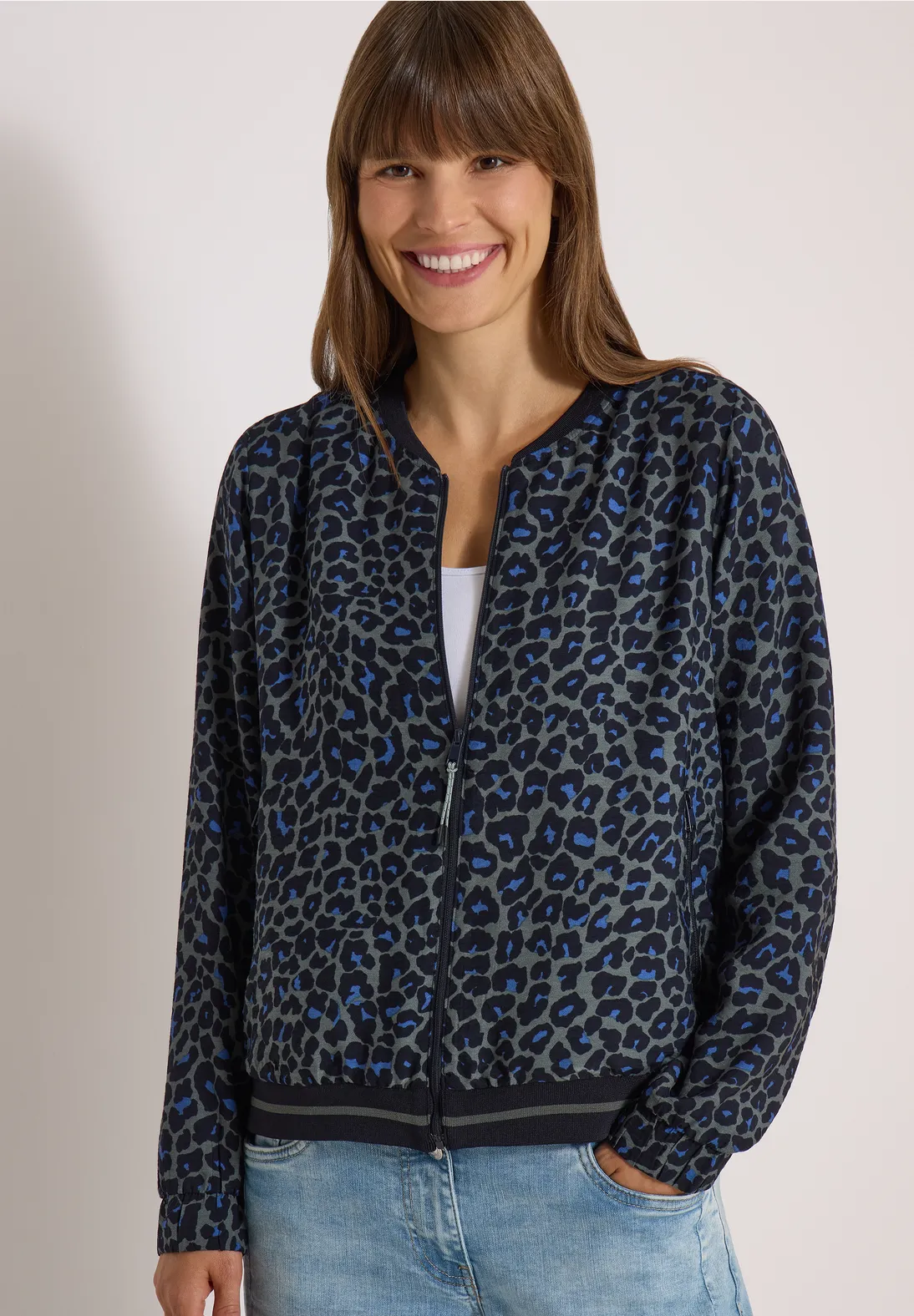 Cecil Blouson Luipaardprint - Dried Olive Green