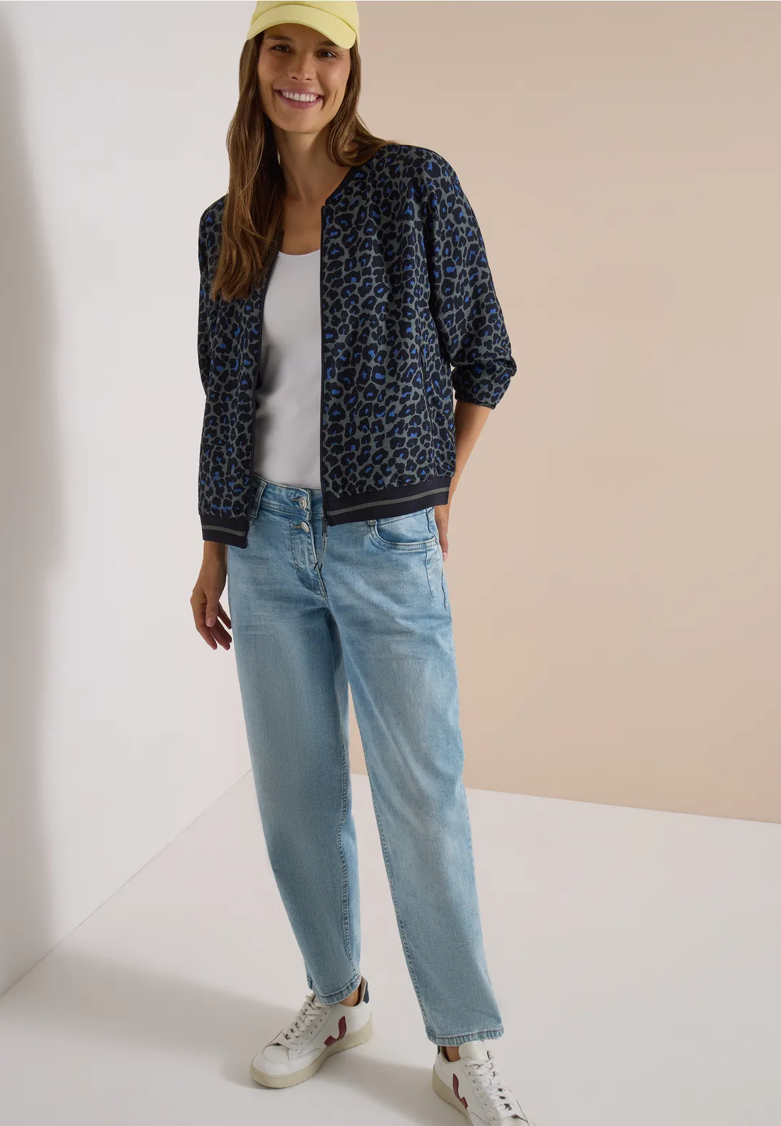 Cecil Blouson Leopard Print - Dried Olive Green