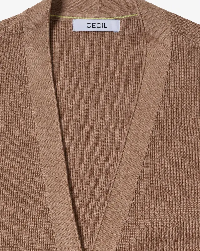 Cecil Structured Cardigan - Creamy Mocha Melange