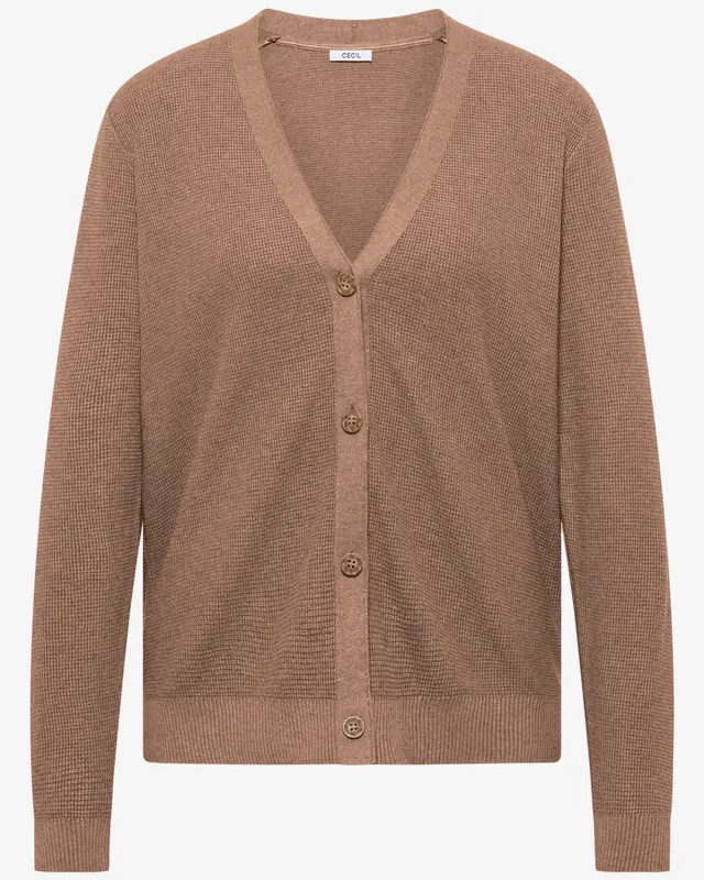 Cecil Structured Cardigan - Creamy Mocha Melange