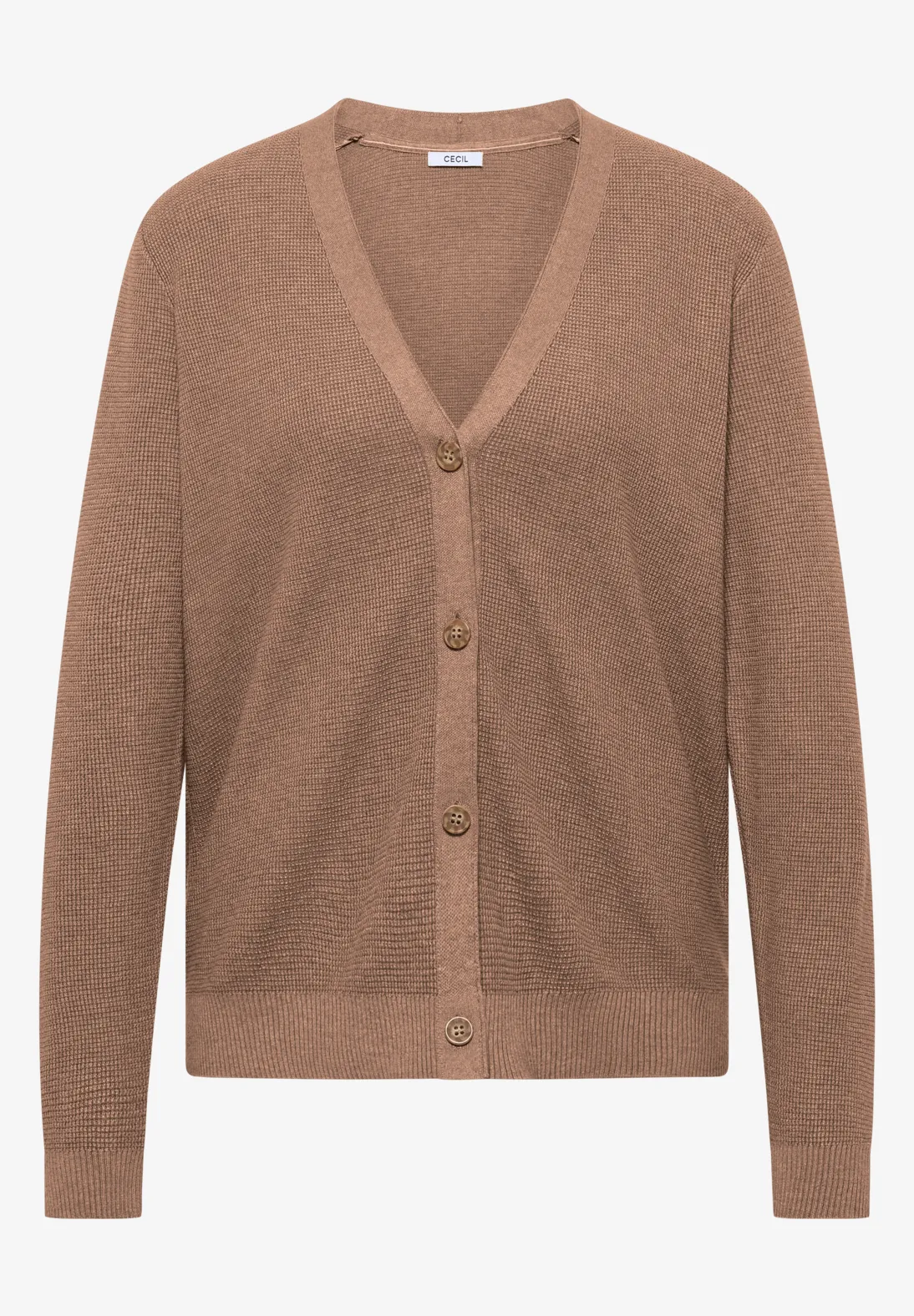 Cecil Structured Cardigan - Creamy Mocha Melange
