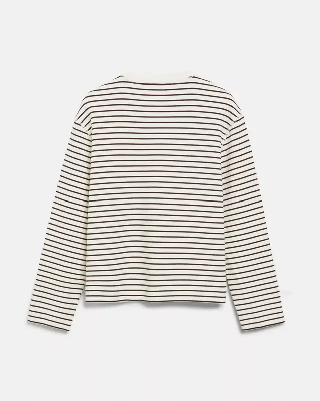 S. Oliver Scuba Sweatshirt, Gestreept - Dark Brown