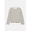 Scuba Sweatshirt, Gestreept - Dark Brown