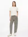 S. Oliver Barrel Jeans Leo Print - Sand